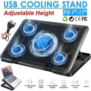 Laptop Cooling Pad RGB Gaming Notebook Cooler for Desk and Lap Use, Laptop Fan - Picture 1 of 12