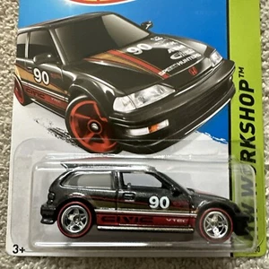 Honda Civic EF 90 2015 Hot Wheels negro 1990 personalizado pilotos reales taller HW - Imagen 1 de 11