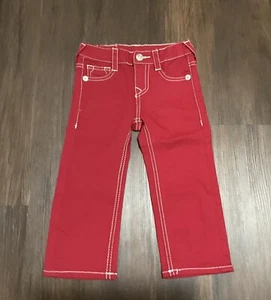 True Religion Size 2T Red Jeans Unisex Boy Girl - Picture 1 of 8