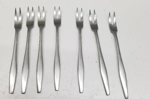 Vintage Dansk MCM Set 7 Meeresfrüchte Cocktail Gabeln Dänemark - Bild 1 von 3