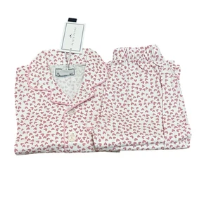 Petite Plume Sweethearts klassisches Pyjama-Set weiß, rot Größe 7 neu mit Etikett - Bild 1 von 5