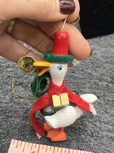 Vintage Kurt Adler Weihnachten Ente Holz Weihnachtsschmuck 1985 - Bild 1 von 16