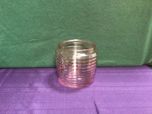 Vintage Anchor Hocking Pink Manhattan(Beehive)Glass/Biscuit Cookie Jar No Lid - Picture 1 of 10