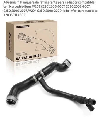 Manguera de refrigerante del radiador del motor para Mercedes-Benz C230 C280 2006-2007 C350 06-09 Foto 1 de 2