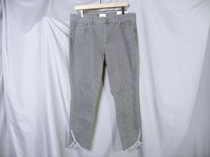 NEU Ann Taylor LOFT Damen Skinny grau Jeans Größe 12 34x27 Reißverschluss Taschen Stretch - Bild 1 von 9