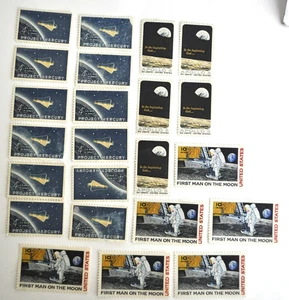 APOLLO 8, PROJECT MERCURY, FIRST MAN ON THE MOON STAMPS - Bild 1 von 3