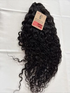 20" Echt Deep Wave, Naturhaar Perücken, Brasilianisches Haar mit Band - Bild 1 von 4
