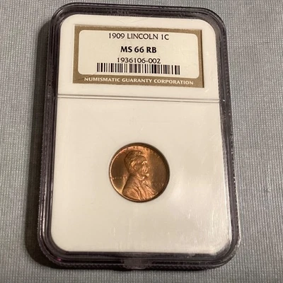 1909 Lincoln Cent NGC MS 66 RB - Image 1 of 4
