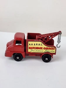Vintage Lesney Matchbox Thames Trader 1961 Red Wreck Truck 13 AA & RAC Nice! - Picture 1 of 14