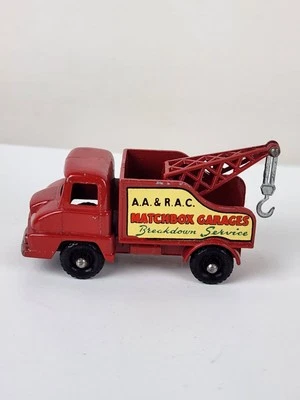 Vintage Lesney Matchbox Thames Trader 1961 Red Wreck Truck 13 AA & RAC Nice! - Image 1 of 4