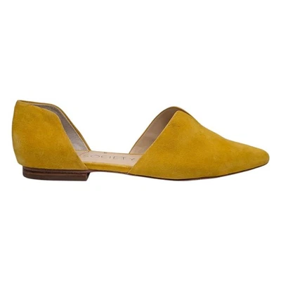 Sole Society Benna d'Orsay Flats Womens Yellow Suede Leather Shoes Size 9.5 - Image 1 of 4