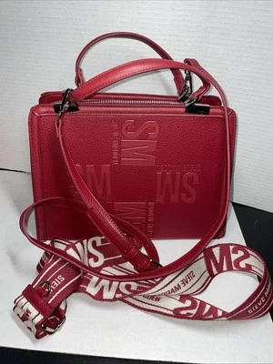 Steve Madden BMATEO Lipstick Red Satchel Crossbody Bag w/ 2 Straps NWT Viral - Image 1 of 4