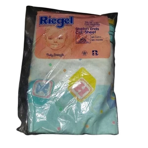 Riegel Vintage Neu aus altem Lagerbestand Baby Snoozle Sammlung Krippe Blatt Alphabet Blöcke Druck - Bild 1 von 4