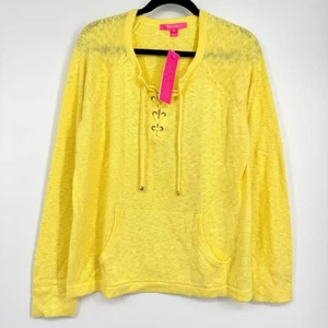 NWT Lilly Pulitzer Harrietta Pullover Sweater Calla Yellow XL - Picture 1 of 9