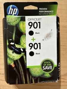 New ! Genuine HP 901 Black Ink Cartridge Twin Pack Exp 05/2014 - Picture 1 of 6