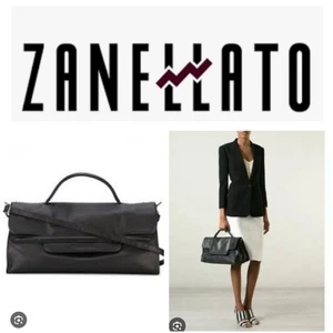 Zanellato Nina Tasche Leder Schultertasche Umhängetasche minimalistisch Reißverschlussfächer - Bild 1 von 21