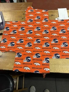 Denver Broncos Orange Cotton NFL Fabric 1/2 Yard - Picture 1 of 2