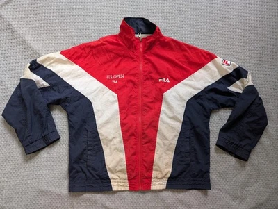 Vintage Fila Jacket Mens Large US Open 94 Windbreaker Tennis 90s Hong Kong - Image 1 of 4
