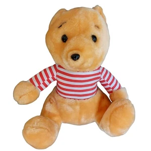 Peluche orsacchiotto vintage 10" peluche giocattolo in camicia manica lunga a righe - Foto 1 di 7