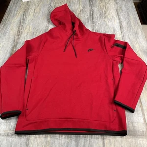 Nike Tech Pullover Hoodie Men’s Size Medium DD5174-687 New With Tags Red Sweater - Picture 1 of 5