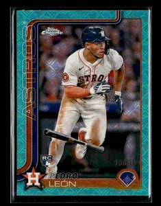 Pedro Leon 2025 Topps Chrome Logofractor Baseball RC Aqua 160/199 - Picture 1 of 2
