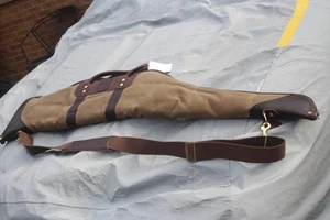 Duluth Pack Rifle Case 48”X10" new leather and canvas $415 retail - Picture 1 of 9