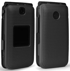 Cover Slim Con Texture A Griglia Per Alcatel Go Flip V, MyFlip, QuickFlip - Picture 1 of 61