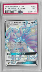 Pokemon PSA 9 Alolan Ninetales GX SV53/SV94 Sun & Moon Hidden Fates TCG - Picture 1 of 2