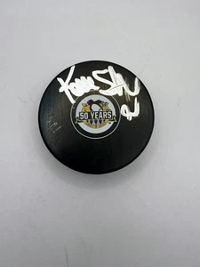 Kevin Stevens Pittsburgh Penguins SIGNIERTES Autogramm Hockey Puck mit COA Neu! - Bild 1 von 1