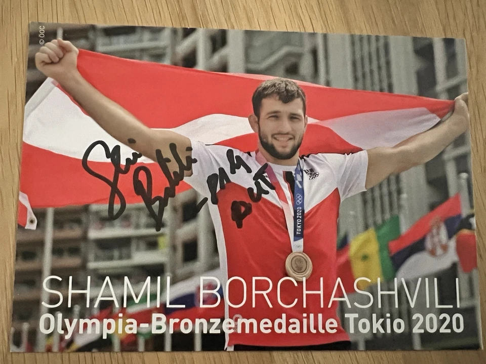 Shamil Borchashvili, signierte Autogrammkarte, Judo, Olympiabronze - Bild 1 von 1