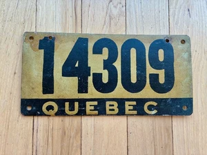 1918 Quebec Fiberboard License Plate - Picture 1 of 5