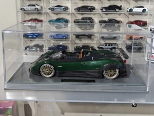 1:18 BBR Model Pagani Zonda Barchetta Green Carbon - Picture 1 of 14