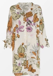 Cupshe Oaklyn Hemdkleid Ballonärmel Knopfleiste Viskose Blumen Beachy Größe XL - Bild 1 von 10