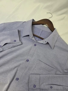Lululemon Shirt Mens Lavender Large Commission Long Sleeve Button Up Stretch - Picture 1 of 10