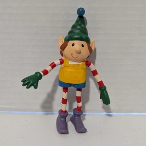 Vintage Bendies Holiday Natale Elfo Bendy Twist N Turn Figura Posabile Giocattolo - Foto 1 di 5