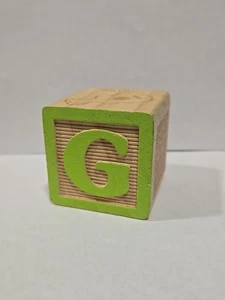 Blocco alfabeto in legno lettera G ricambio artigianato 1,5"  - Foto 1 di 6
