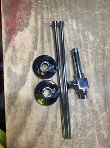 Kohler 7607-CP Pair 3/8" NPT angle supplies with loose-key stop GAR1297-G2 - Picture 1 of 3