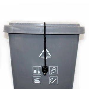 Outdoor Trash can lid lock garbage can security keep wildlife Alimals pets safe - Picture 1 of 5