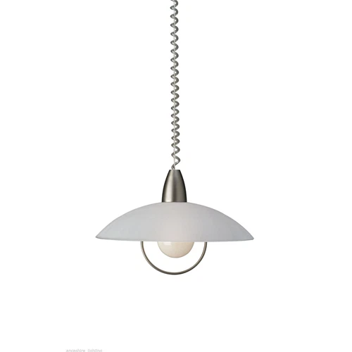 REMERO Cupola vetro satin bianco con anello met. diam.  40 cm - Immagine 1 di 1
