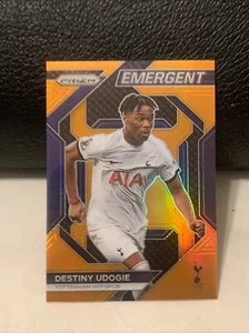 2023-24 PANINI PRIZM PREMIER LEAGUE DESTINO EMERGENTE UDOGIE NARANJA PRIZM SP#/25 - Imagen 1 de 4