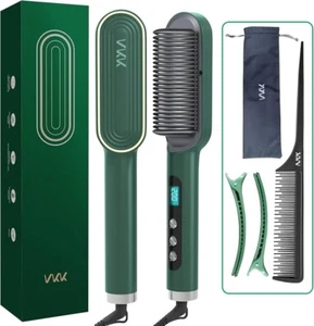 VKK Hair Straightener Brush,Flat Iron and Hair Brush 2-in-1,Anti-Scald,Fast Heat - Picture 1 of 4