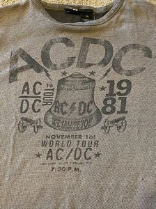 AC/DC Herren Nov 16 1981 World Tour Shirt Größe 2XL grau Langarm We Salute You - Bild 1 von 8