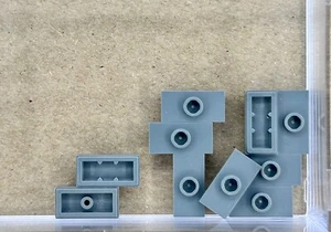 LEGO Parts Lot (10) ~ Dark Bluish Gray 1 X 2 Plate W/ 1 Stud (Jumper) ~ No 15573 - Picture 1 of 1