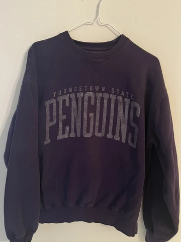 Youngstown State Penguins Crewneck Purple Sz Medium Cover