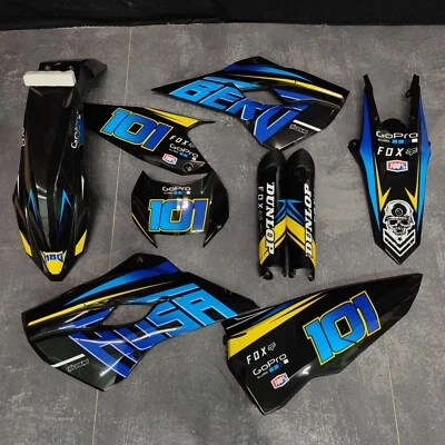 Plastics + Graphics Husaberg TE FE 2013 2014 Decals stickers kit + Race number - Image 1 of 4