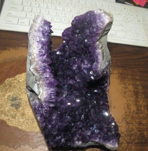 HUGE VERY DARK AMETHYST CRYSTAL CLUSTER  GEODE FROM URUGUAY, CATHEDRAL; - Picture 1 of 5