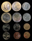 Turcja 6 monet zestaw 1, 5, 10, 25, 50 i 1 lira UNC Monety światowe