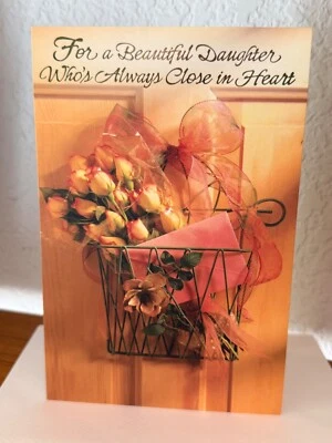Vintage Carlton Cards "For A Beautiful Daughter" Happy Birthday Greeting Card