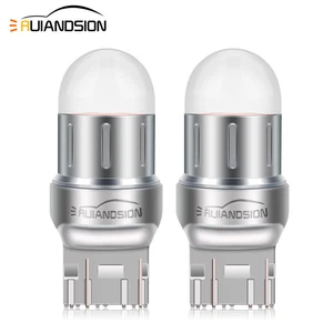 2x 7443 7440 LED Amber Yellow Front Real Turn Signal Parking DRL Light Bulbs - Bild 1 von 9