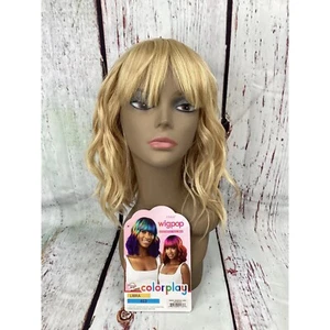 Waage #613 Platinblond Lose Welle Perücke mit Knall Classic Cap Synthetik - Bild 1 von 7